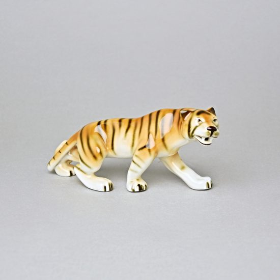 Tygr 17 x 6 x 8 cm, Luxor, Porcelánové figurky Duchcov
