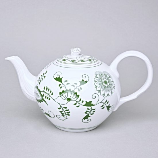 Konvice čajová "se sítkem" a víčkem 1,2 l, zelený cibulák, Český porcelán a.s.