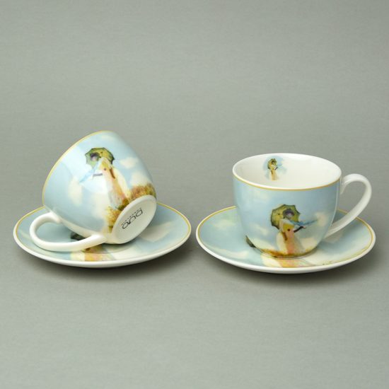 Cup 250 ml + saucer 150 mm, 2 pcs. C. Monet, porcelain DuoGifts