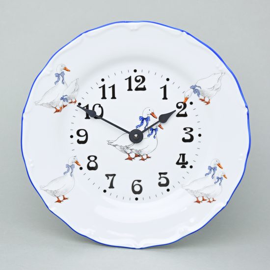 Clock wall 25 cm, cesky porcelan a.s., Goose