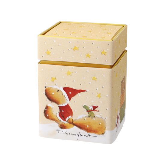 Tea box Wintertime friend 7,5 / 7,5 / 11, metal, Peter Schnellhardt, Goebel
