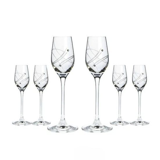Celebration - Liqueur glasses 95 ml, 6 ks, krystaly Swarovski - Crystal and  glass - by Manufacturers or popular decors - Dumporcelanu.cz - český a  evropský porcelán, sklo, příbory