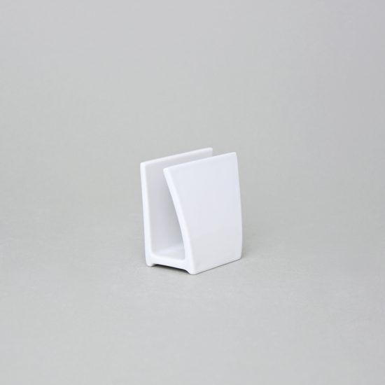 Bohemia White, Napkin holder 6,5 x 7 cm, design Pelcl, Český porcelán