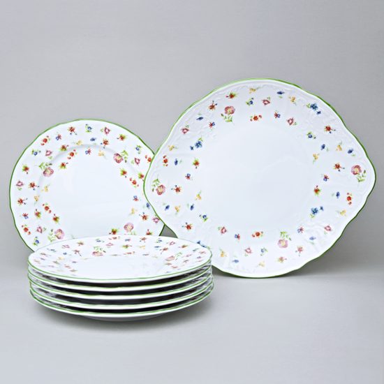 Cake set for 6 pers., Thun 1794 Carlsbad porcelain, BERNADOTTE 7570a57