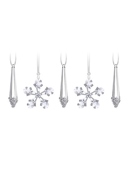 5 pcs. Christmas tree deco set, PRECIOSA crystal decorations