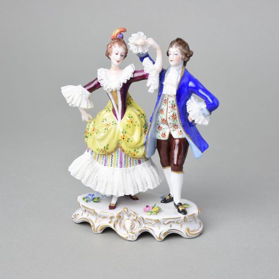 Taneční pár, 16 x 7 x 13 cm, Porcelánové figurky Gläserne Porzellanmanufaktur