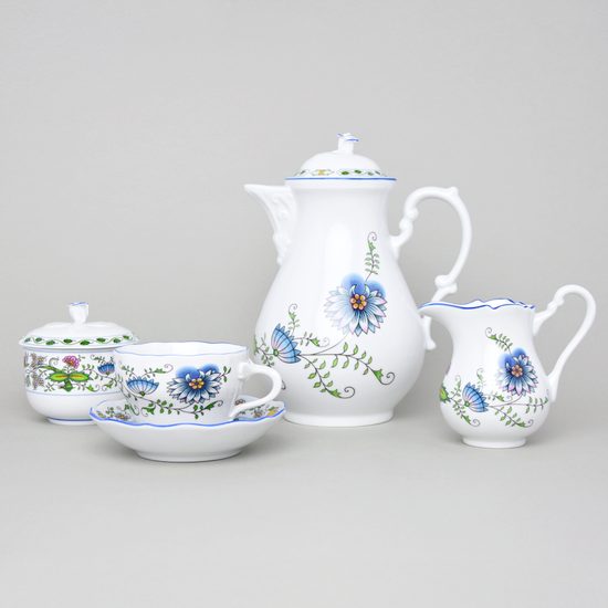 Coffee set for 6 pers., COLOURED ONION PATTERN