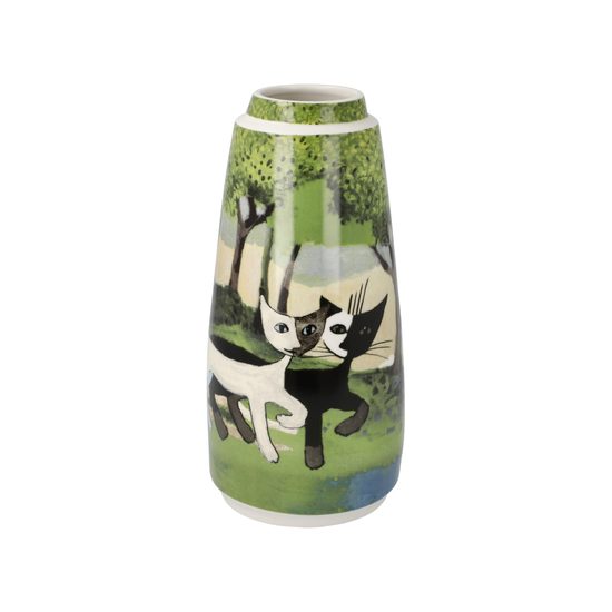 Vase R. Wachtmeister - Una passeggiata nel verde, 9 / 9 / 18,5 cm, Porcelain, Cats Goebel