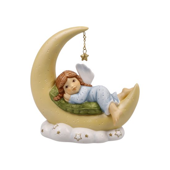 Guardian Angel Cozy Moon Night 11 / 5,5 / 11 cm, porcelain, Nina & Marco, Goebel