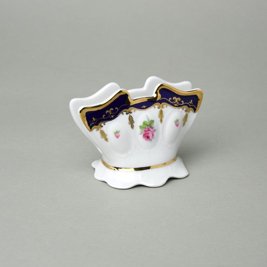 440: Napkin stand 8,5 cm, Sonata, cobalt + roses, Leander Loučky