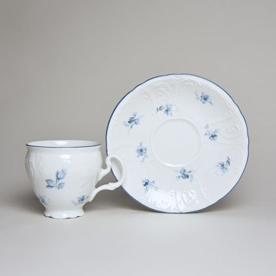 Saucer 14 cm, Thun 1794, karlovarský porcelán, BERNADOTTE blue flower