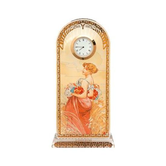 Deskclock Summer 11 / 4.5 / 23, Glass, A. Mucha, Goebel