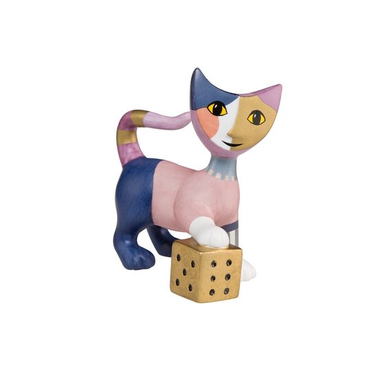 Cat Gioco di dadi 8 cm, Porcelain, Cats Goebel R. Wachtmeister