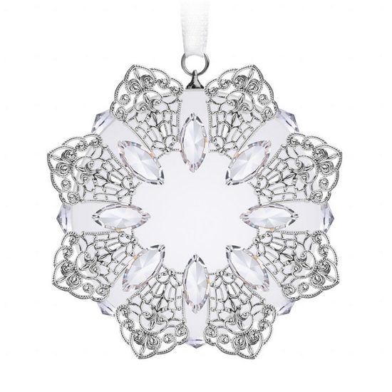 Christmas Ornament / Snowflake, 70 x 75 mm, Crystal Gifts and Decoration PRECIOSA