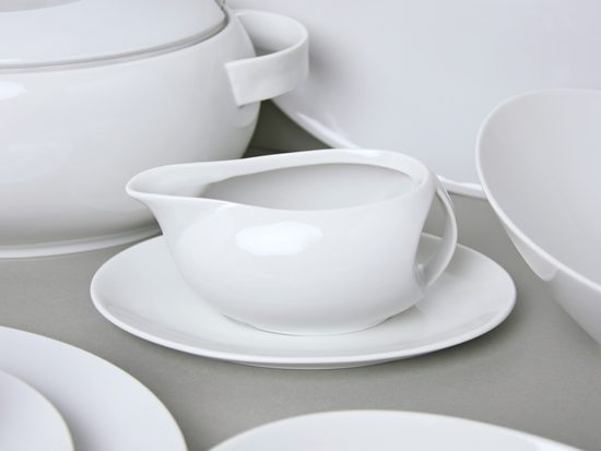 Sauce boat 400 ml, Thun 1794, karlovarský porcelán, Loos white