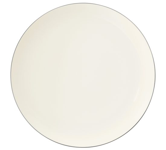 Talíř mělký 27,5 cm, Savona fine diamond se šedou linkou, porcelán Seltmann