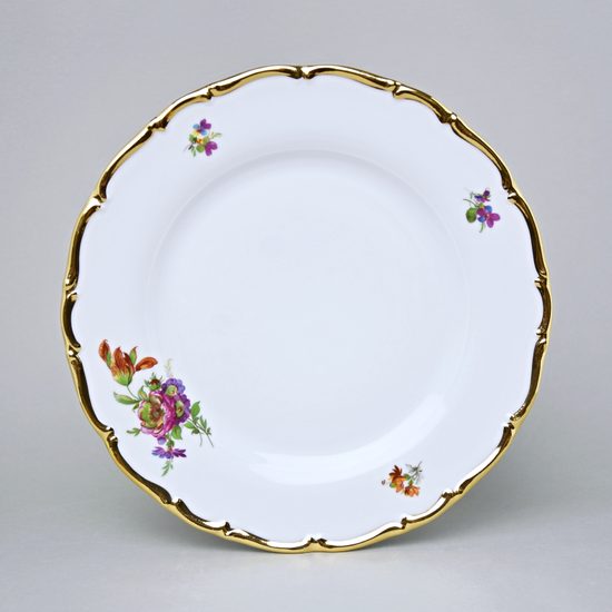 Talíř mělký 26 cm, Aristokrat, Queens Crown, Original Bohemia porcelain