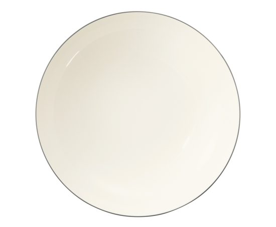 Talíř hluboký 21 cm, Savona fine diamond se šedou linkou, porcelán Seltmann