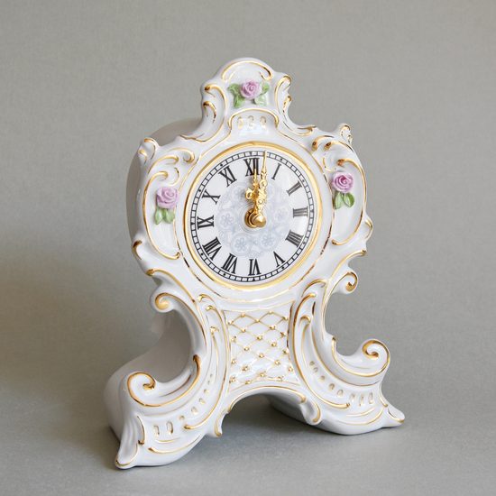 Josefina Clock 15,5 x 7 x 20 cm, Saxe, Clocks Royal Dux Bohemia