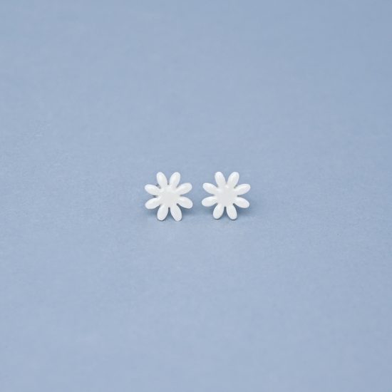 Earrings: Daisy 1 cm, Porcelain Jewels Studio Mallys