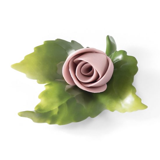 Růžička se stonkem na stůl - růžová 6 x 5 x 3 cm, Porcelánové figurky Unterweissbacher