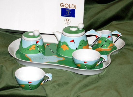 Tea set for 2 persons Golf, Thun Studio, Luxury Porcelain