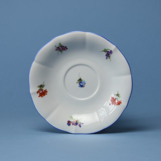 Podšálek zrcadlový ZC/1 15,5 cm, Házenka modrá linka, Český porcelán a.s.