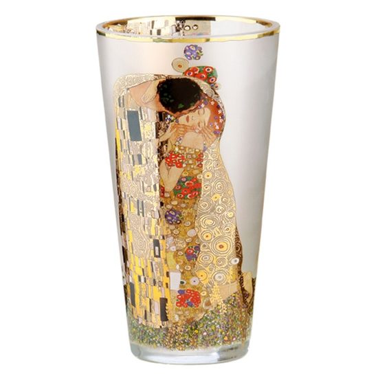 Vase Gustav Klimt - The Kiss, 11 / 11 / 20 cm, Glass, Goebel