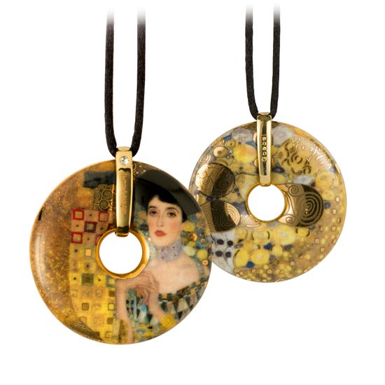 Necklace Gustav Klimt - Adele Bloch-Bauer, 5 cm, Fine Bone China, Goebel