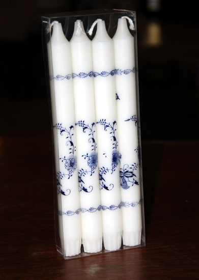 4 pcs. set of candles 24 cm with Blue onion, Original Blue Onion Pattern