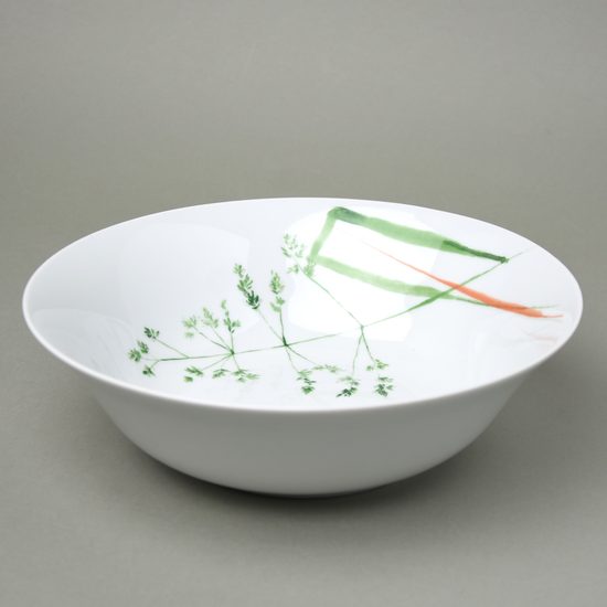 Bowl 25 cm, Thun 1794, karlovarský porcelán, grass