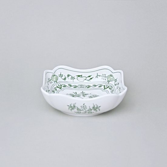Bowl salad square 15 cm, Green Onion Pattern, Cesky porcelan a.s.