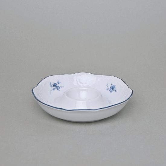 Talířek 12,5 cm (kalíšek) na vejce bez nožky, Thun 1794, karlovarský porcelán, BERNADOTTE kytička