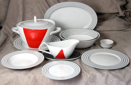 Dining set for 6 persons, Thun 1794 Carlsbad porcelain, SYLVIE 80411