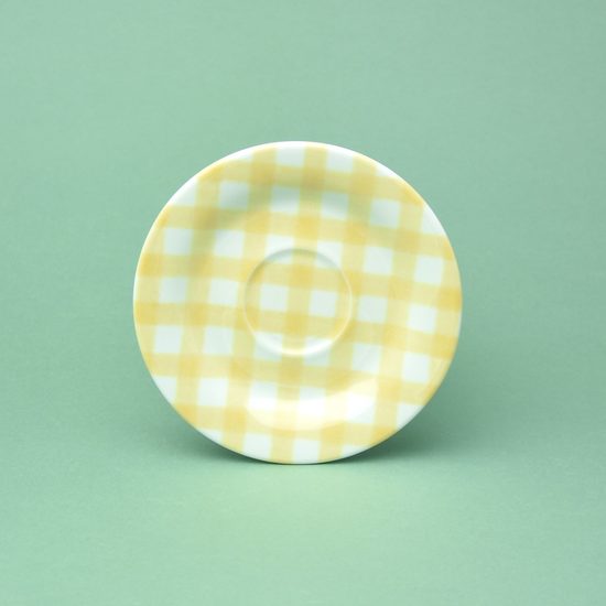 Saucer 14 cm, yellow, G. Benedikt 1882