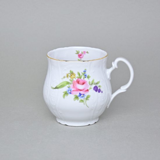 Mug Jonas 310 ml, Thun 1794 Carlsbad porcelain, BERNADOTTE Meissen Rose