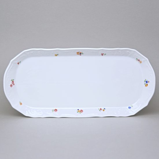 Podnos 4-hranný 37 cm, Thun 1794, karlovarský porcelán, BERNADOTTE Házenka