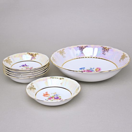 656: Kompotová sada pro 6 osob, Sonáta, listr + květiny, Leander Loučky