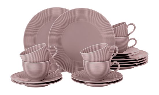 Beat old rose: Coffee set 18 pcs., porcelain Seltmann