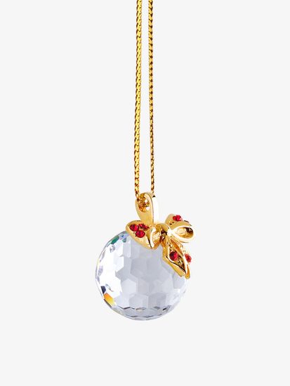 Crystal Christmas ball 18 x 25 mm, PRECIOSA crystal decoration