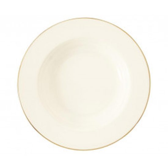 Plate deep 23 cm, Saphir Diamant oro 4159, Tettau Porcelain