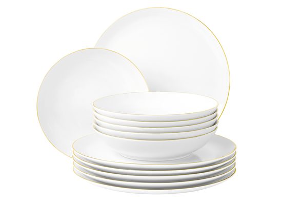 Liberty gold line: Dinner set 12 pcs., Seltmann porcelain