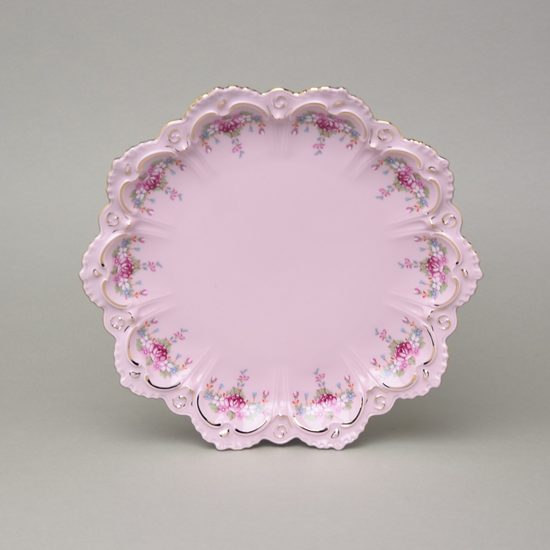 Talíř dezertní 23 cm, Lenka 563, Růžový porcelán z Chodova
