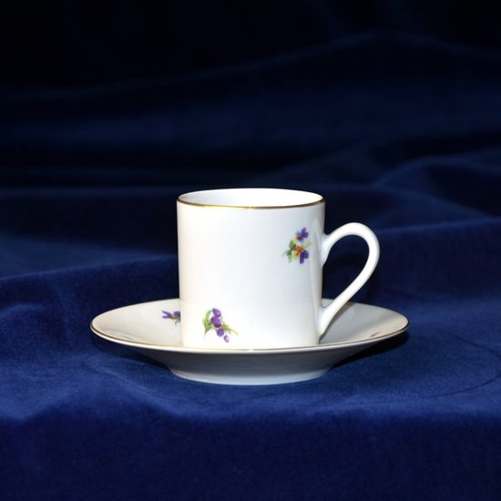 Cup mokka 70 ml plus saucer 115 mm Jasmin, Hazenka, Cesky porcelan a.s.