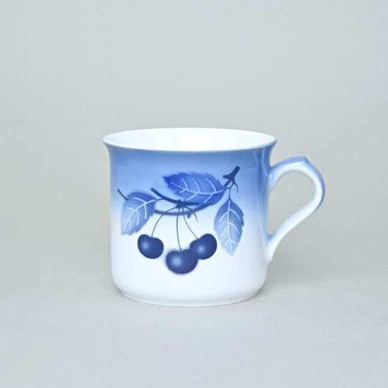 Mug Bobby 0,42 l, Thun 1794 Carlsbad porcelain, BLUE CHERRY