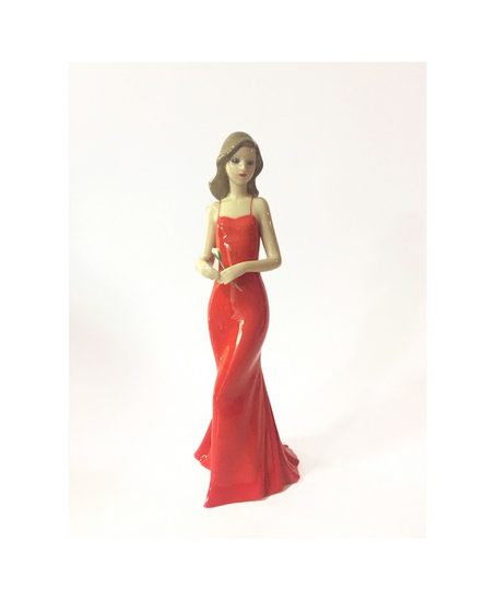 Elegantní s bílou růží, 29 x 10 cm, NAO porcelánové figurky