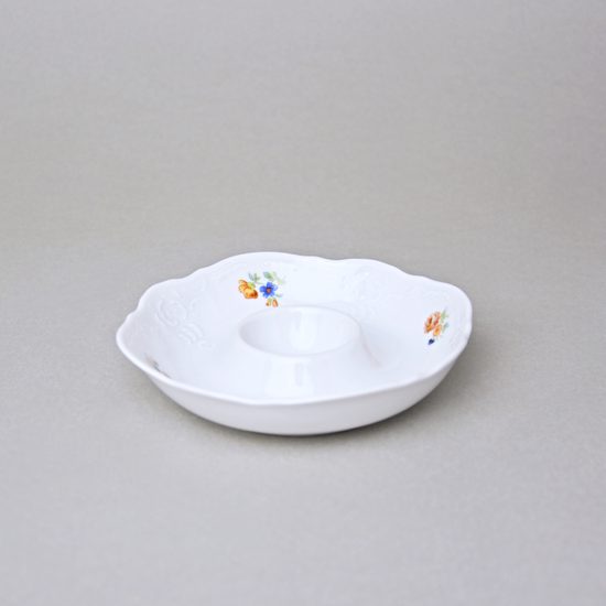 Egg cup (plate) 12,5 cm, Thun 1794 Carlsbad Porcelain, BERNADOTTE hazenka