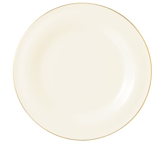 Plate flat round 23 cm, MEDINA gold, Porcelán SELTMANN