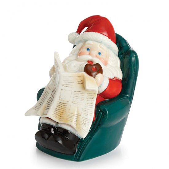 Santa Klaus s novinami 13,5 cm, Porcelán FRANZ