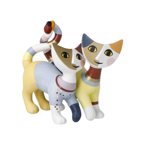 Figurine R. Wachtmeister - Cats Luca and Sofia, 8,5 / 6 / 7,5 cm, Porcelain, Cats Goebel